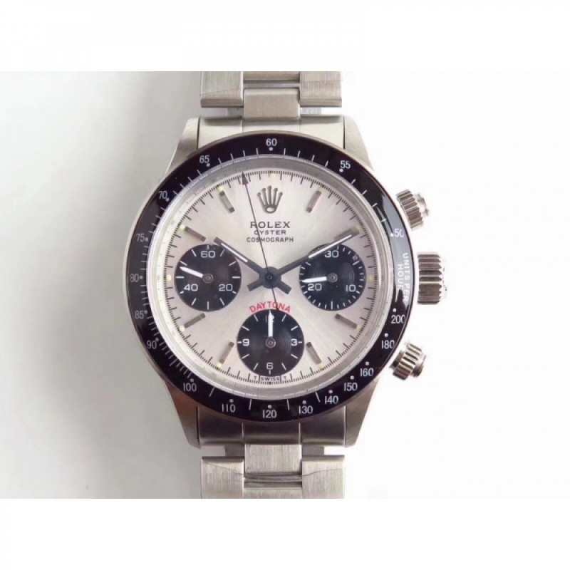 Replica Rolex Daytona Cosmograph Paul Newman 6241 N Stainless Steel Silver Dial Valjoux 72