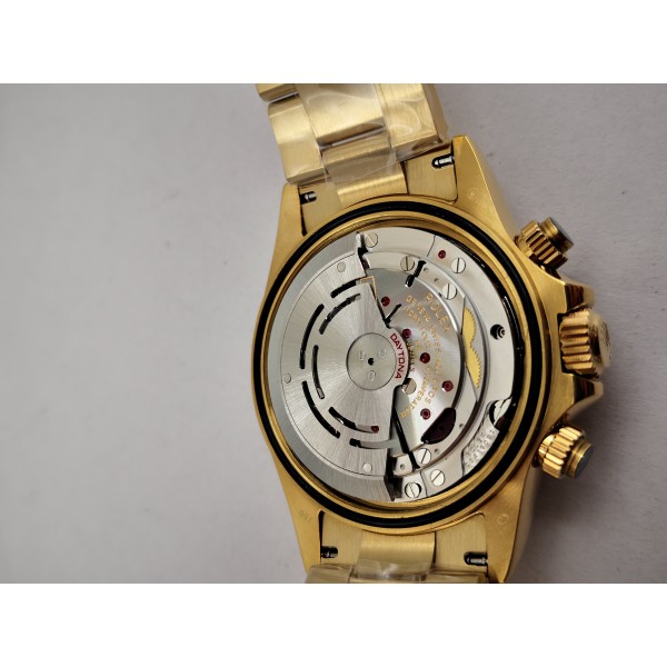 Replica Rolex Daytona Cosmograph 116508 JH Yellow Gold Black Dial Dial Swiss 4130 Run 6@SEC