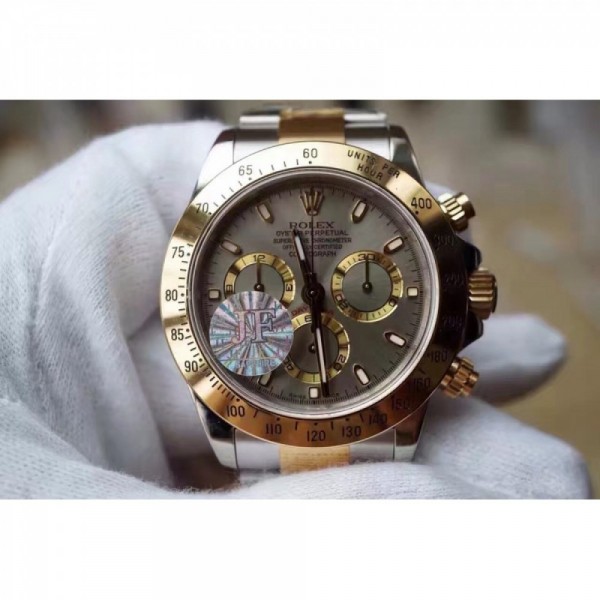 Replica Rolex Daytona Cosmograph 116503 JF Yellow Gold & Stainless Steel Anthracite Dial Swiss 7750 Run 6@SEC