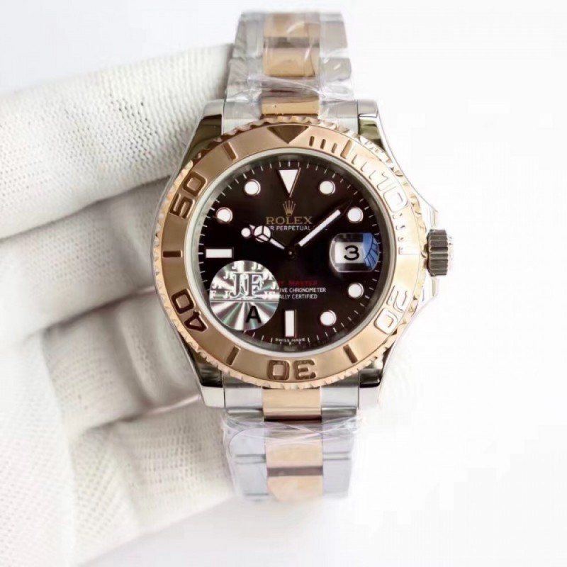 Replica Rolex Yacht-Master 40 116621 JF Stainless Steel & Rose Gold Chocolate Dial Swiss 2836-2