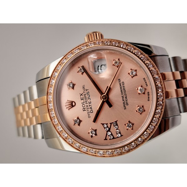 Replica Rolex Lady Datejust 28 279381RBR 31MM WF Stainless Steel & Rose Gold Rose Gold Dial Swiss 2671