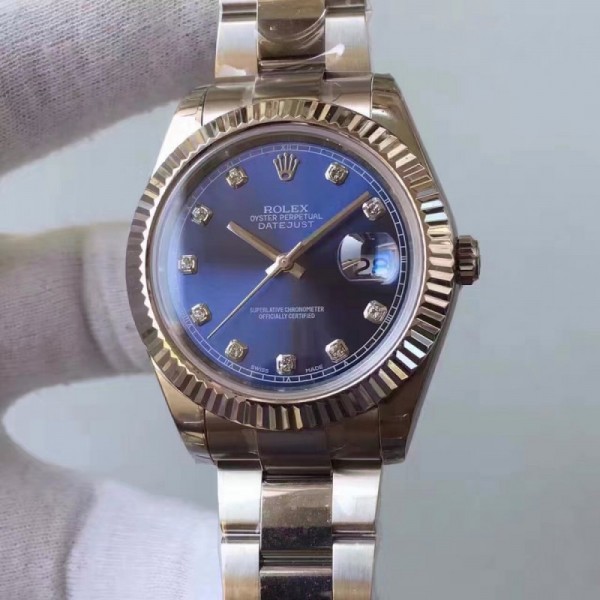 Replica Rolex Datejust II 116334 2018 41MM EW Stainless Steel Blue Dial Swiss 3136