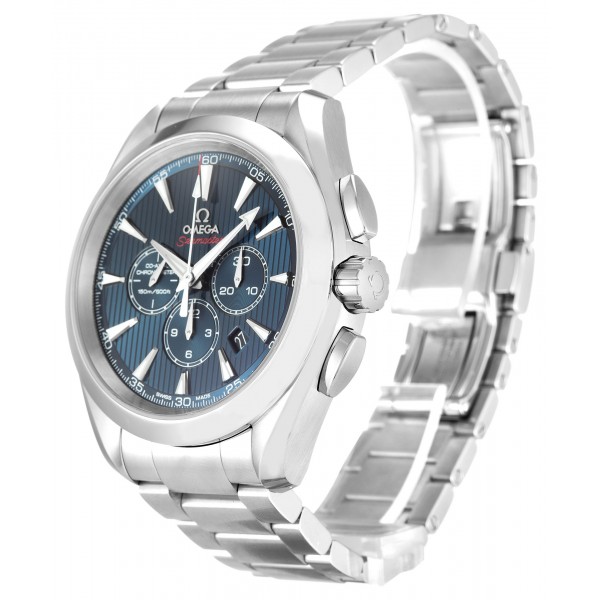 44 MM Blue Dials Omega Olympic Aqua Terra 522.10.44.50.03.001 Men Replica Watches With Steel Cases 