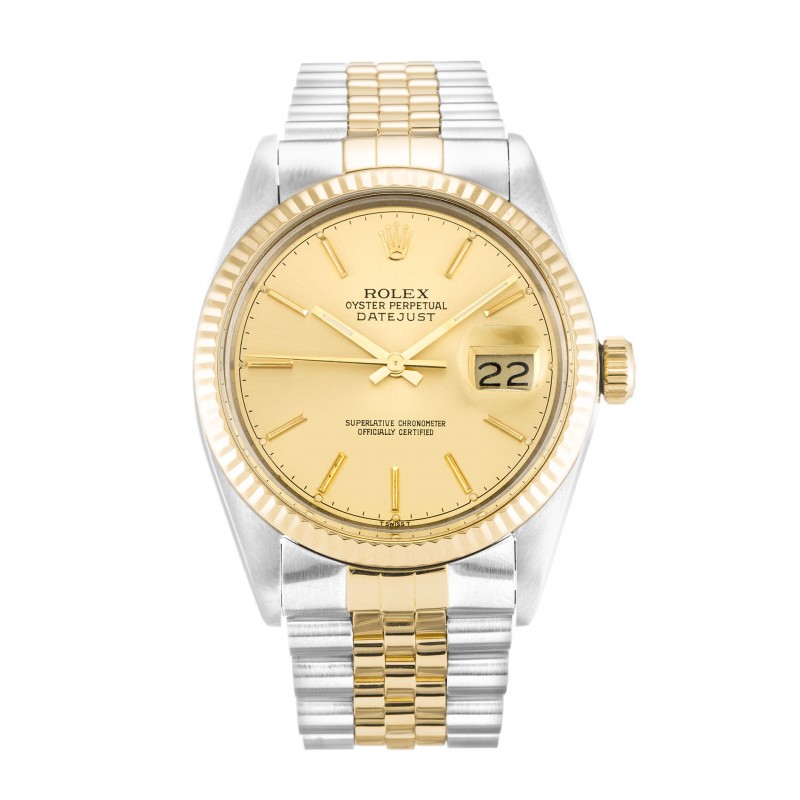 Champagne Dials Rolex Datejust 16013 Replica Watches With 36 MM Steel & Gold Cases