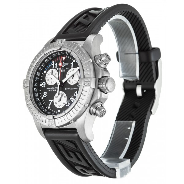 44 MM Black Dials Breitling Chrono Avenger M1 E73360 Replica Watches With Titanium Cases For Men