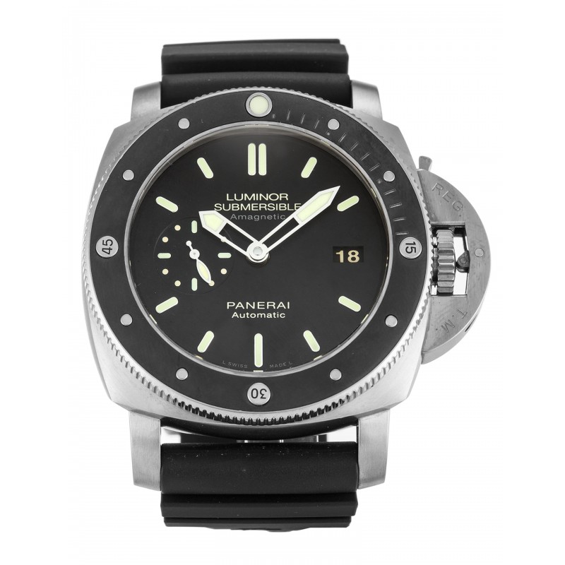 UK Swiss Movement Replica Black Dials Panerai Luminor Submersible PAM00389 Watches With 47 MM Titanium Cases