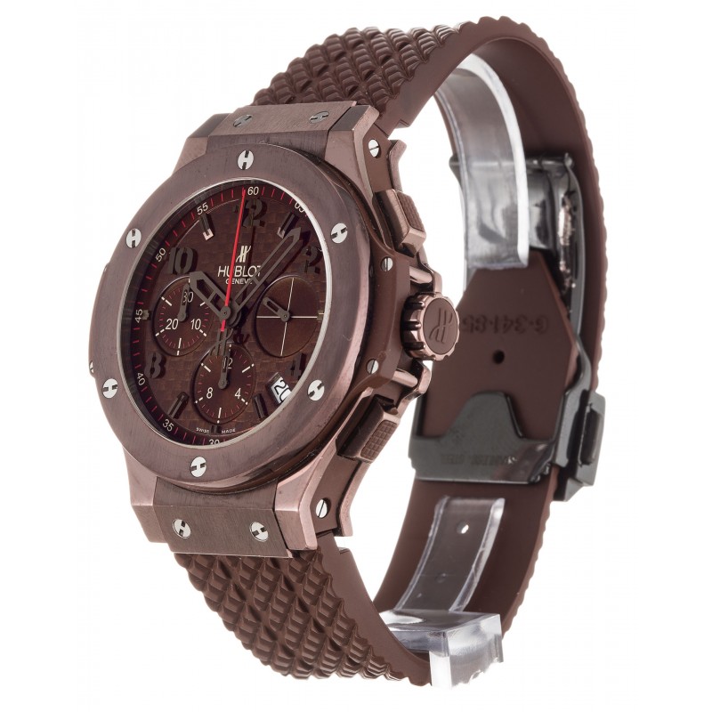 41 MM Brown Dials Hublot 341.SL.1008.RX Fake Watches With Steel Cases For Men