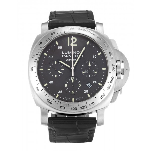 Black Dials Panerai Luminor Chrono PAM00250 Replica Watches With 44 MM Steel Cases Online