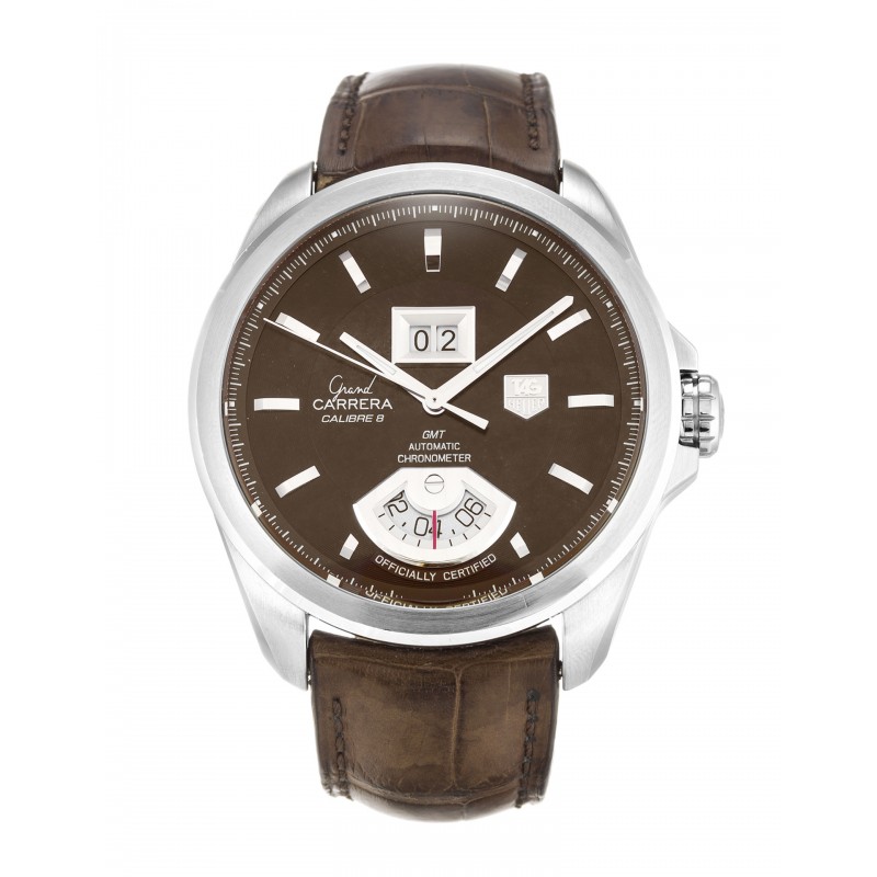 Brown Dials Tag Heuer Grand Carrera WAV5113.FC6225 Fake Watches With 42 MM Steel Cases