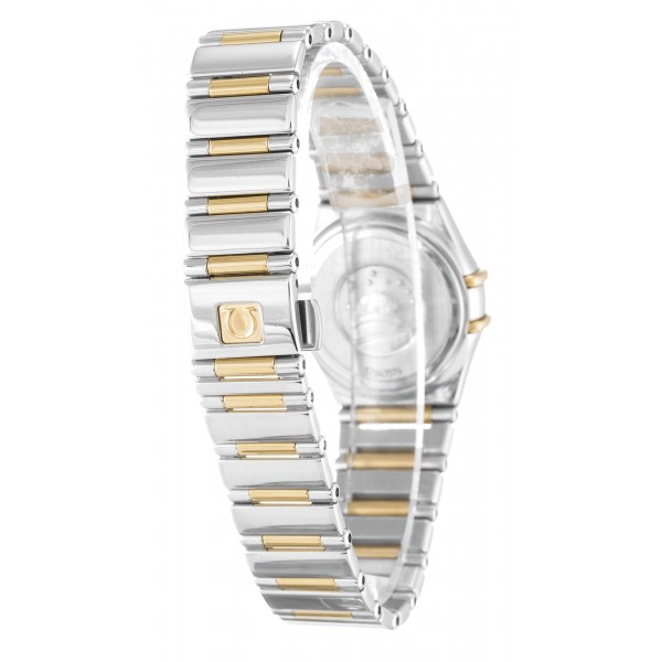 White Mother-Of-Pearl Dials Omega My Choice Mini 1365.75.00 Fake Watches With 22.5 MM Steel & Gold Cases