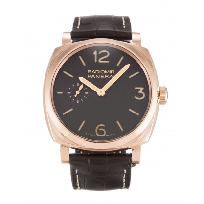 Brown Dials Panerai Radiomir Automatic PAM00513 Replica Watches With 42 MM Red Gold Cases