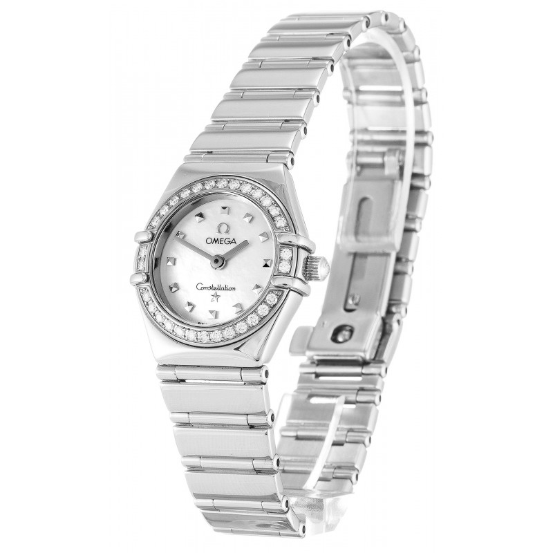 White Mother-Of-Pearl Dials Omega My Choice Mini 1465.71.00 Replica Watches With 22.5 MM Steel Cases For Women