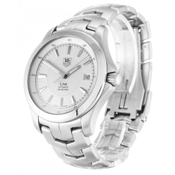 39 MM White Dials Tag Heuer Link WJF2111.BA0570 Replica Watches With Steel Cases For Men