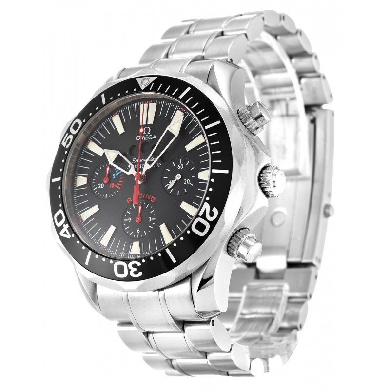 Black Dials Omega Seamaster 300m 2569.50.00 Replica Watches With 44 MM Steel Cases For Men
