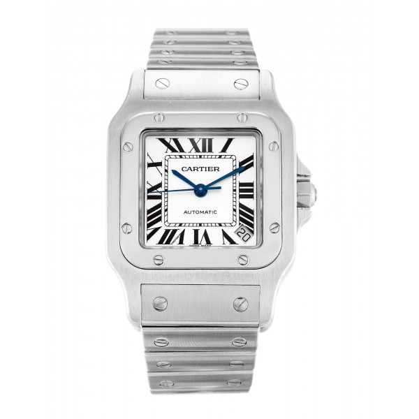 Silver Dials Cartier Santos W20098D6 Replica Watches With 45 MM Steel Cases For Men