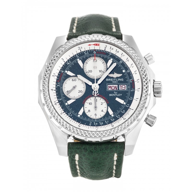 Green Dials Breitling Bentley GT A13362 Replica Watches With 44.8 MM Steel Cases For Men