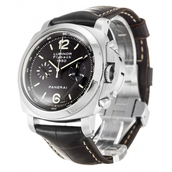 Black Dials Panerai Luminor 1950 PAM00212 Replica Watches With 44 MM Steel Cases