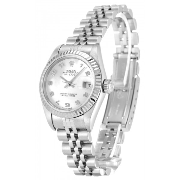 26 MM White Mother-Of-Pearl Dials Rolex Datejust Lady 79174 Replica Watches With Steel Cases For Women