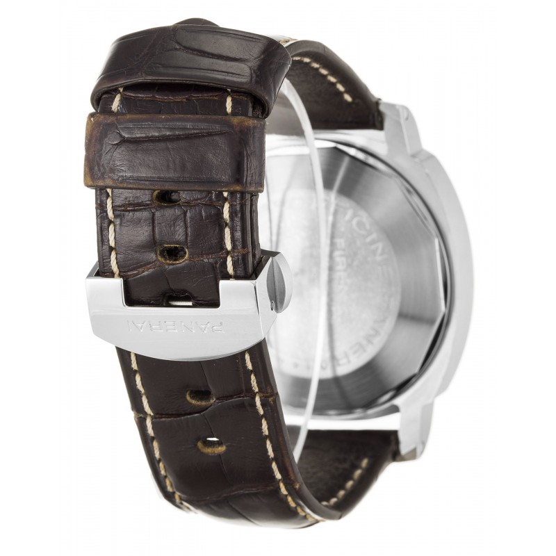 44 MM Black Dials Panerai Luminor Marina PAM00164 Fake Watches With Steel Cases