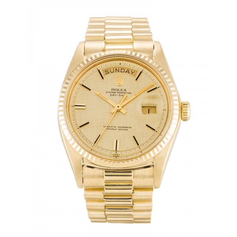 Champagne Dials Rolex Day-Date 1803 Replica Watches With 36 MM Gold Cases