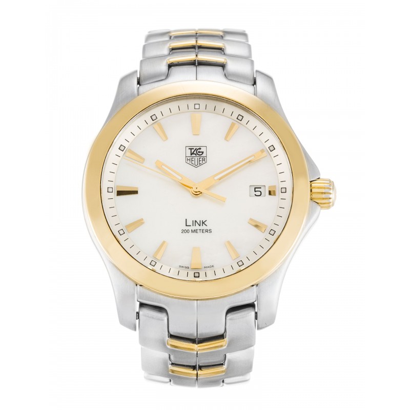 White Mother-Of-Pearl Dials Tag Heuer Link WJF1152.BB0579 Replica Watches With 40 MM Steel & Gold Cases