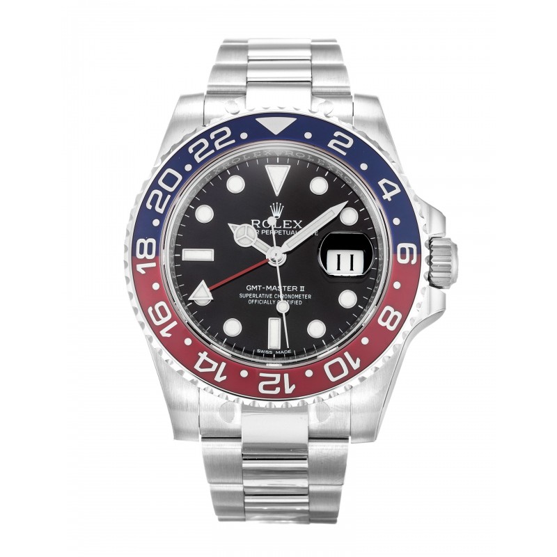 Black Dials Rolex GMT Master II 116719 BLRO Replica Watches With 41 MM White Gold Cases