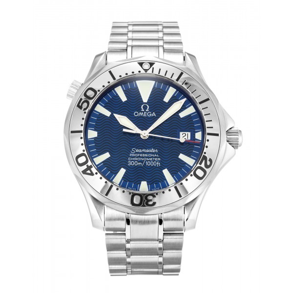 Blue Dials Omega Seamaster 300m 2255.80.00 Replica Watches With 41 MM Steel Cases For Men