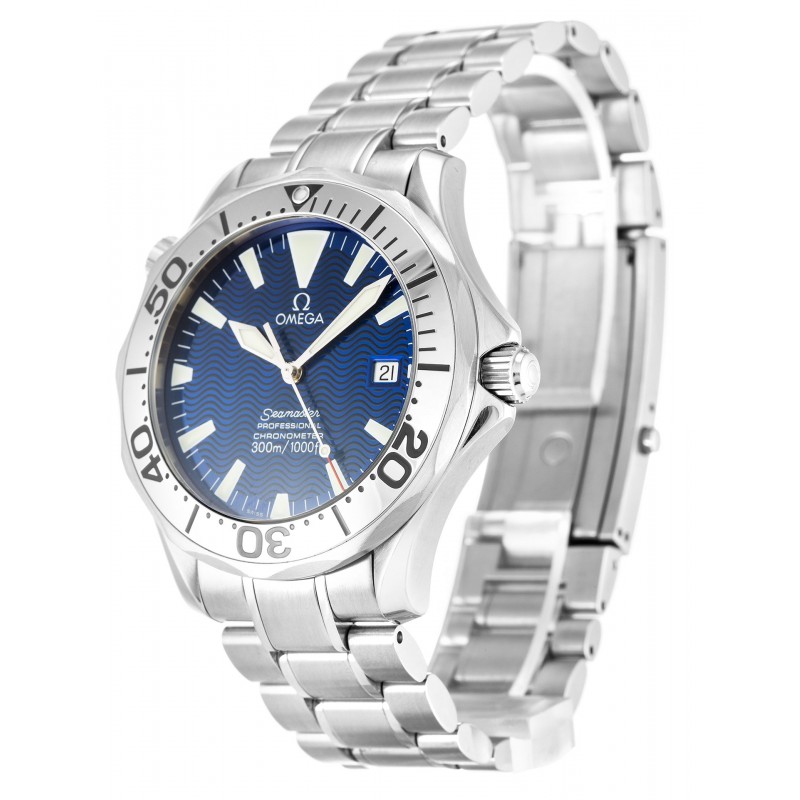 Blue Dials Omega Seamaster 300m 2255.80.00 Replica Watches With 41 MM Steel Cases For Men