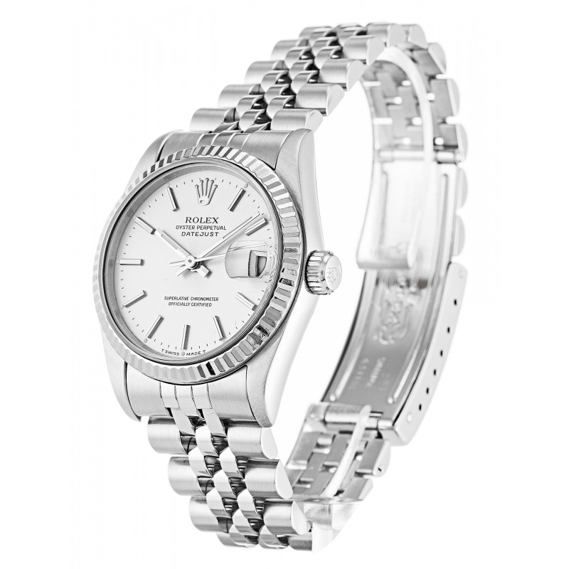 Silver Dials Rolex Datejust 68274 Replica Watches With 31 MM Steel Cases For Women