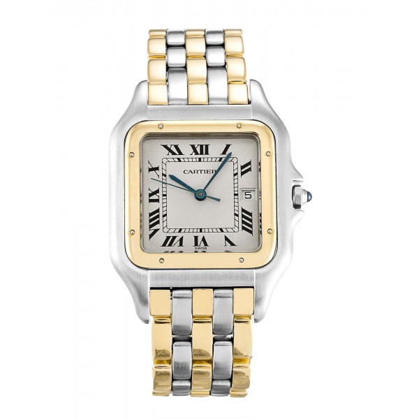 White Dials Cartier Panthere 83083444 Replica Watches With 33 MM Steel & Gold Cases For Women