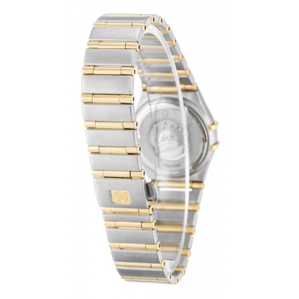 White Mother-Of-Pearl Dials Omega Constellation Mini 1267.75.00 Fake Watches With 22.5 MM Steel & Gold Cases For Women