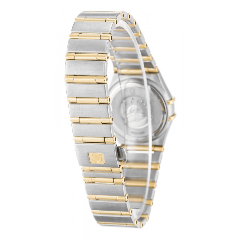 White Mother-Of-Pearl Dials Omega Constellation Mini 1267.75.00 Fake Watches With 22.5 MM Steel & Gold Cases For Women