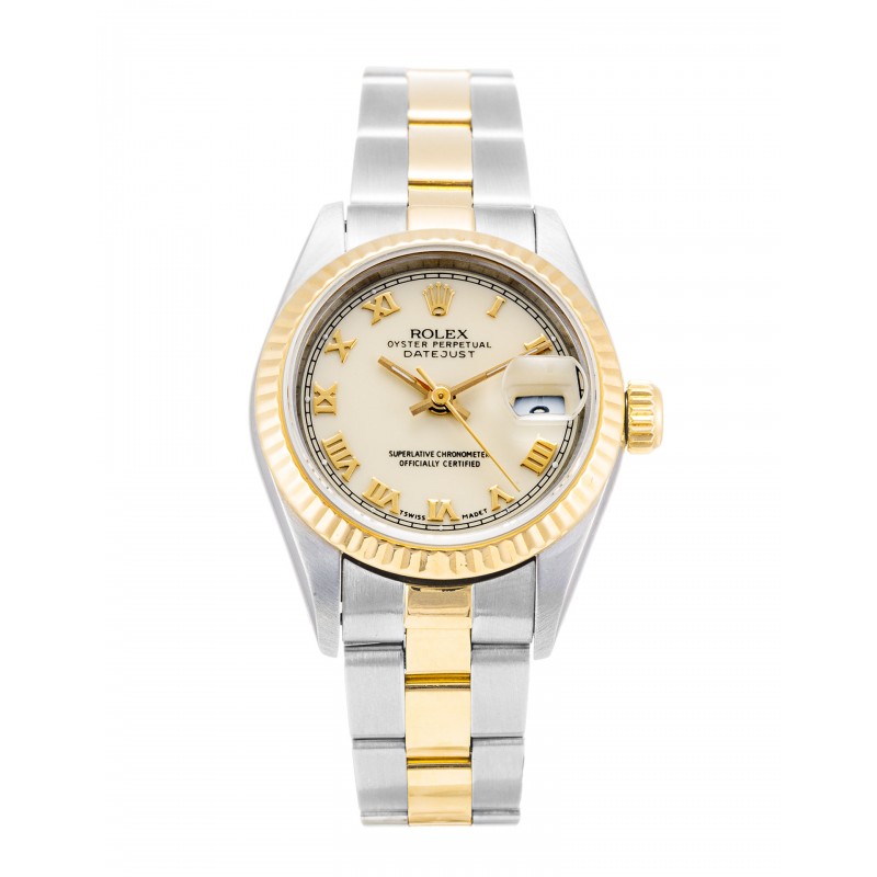 26 MM Ivory Dials Rolex Datejust Lady 69173 Replica Watches With Steel & Gold Cases For Women