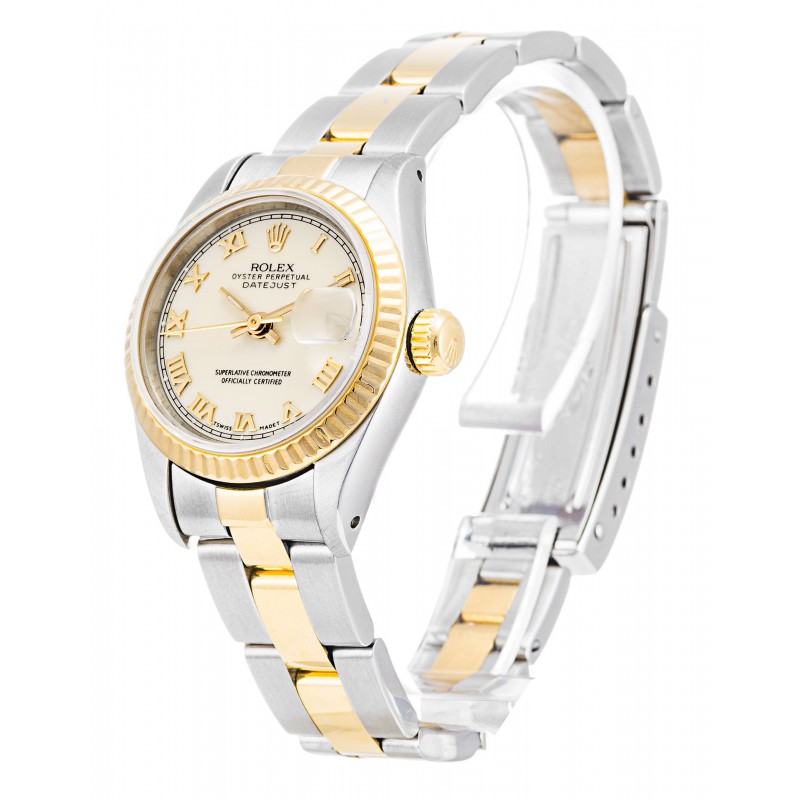 26 MM Ivory Dials Rolex Datejust Lady 69173 Replica Watches With Steel & Gold Cases For Women