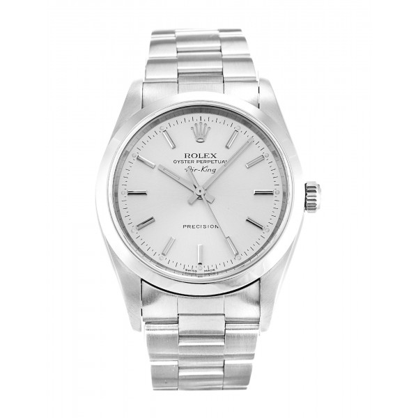 Silver Dials Rolex Air-King 14000M Replica Watches With 34 MM Steel Cases