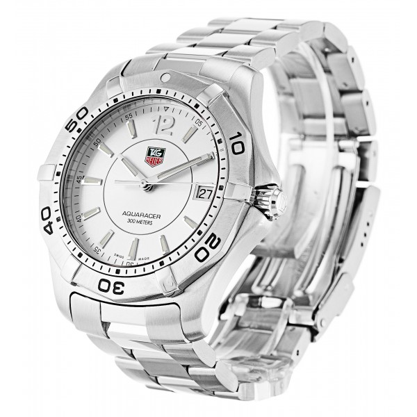 Silver Dials Tag Heuer Aquaracer WAF1112.BA0801 Men Replica Watches With 38.4 MM Steel Cases