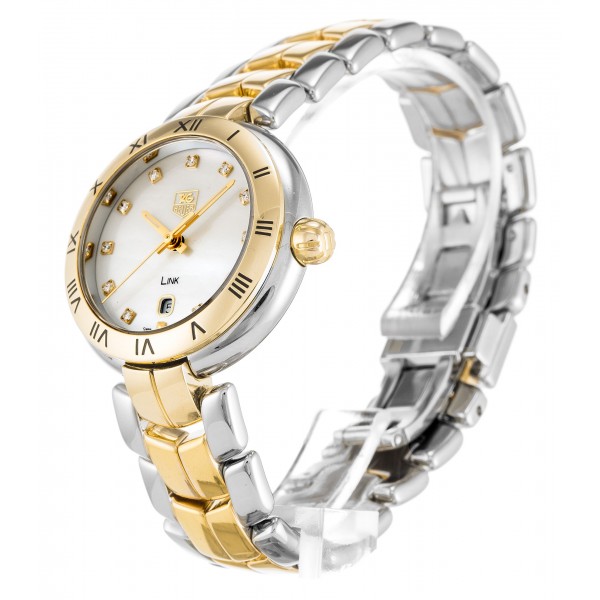 27 MM Mother-Of-Pearl Dials Tag Heuer Link WAT1453.BB0960 Replica Watches With Steel & Gold Cases For Women