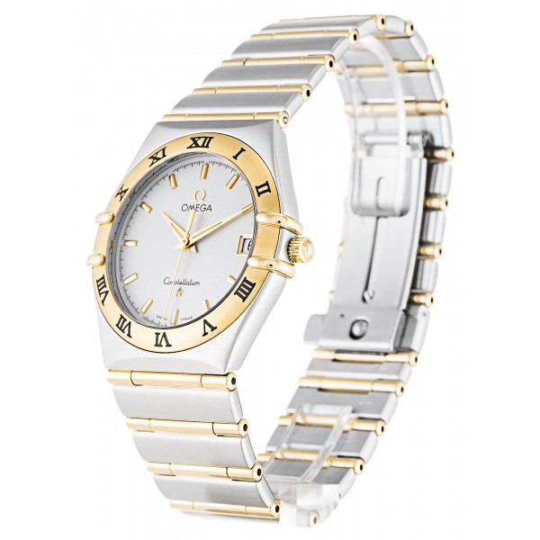 Silver Dials Omega Constellation 1212.30.00 Men Replica Watches With 33.5 MM Steel & Gold Cases