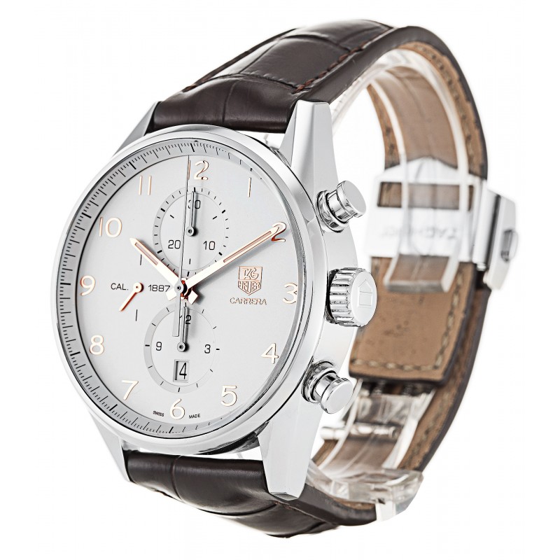 Silver Dials Tag Heuer Carrera CAR2012.FC6236 Replica Watches With 43 MM Steel Cases For Men