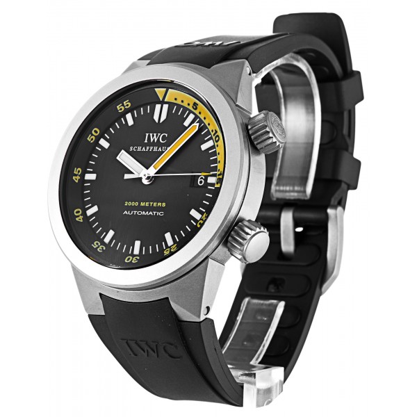 Black Dials IWC Aquatimer IW353804 Men Replica Watches With Titanium Cases