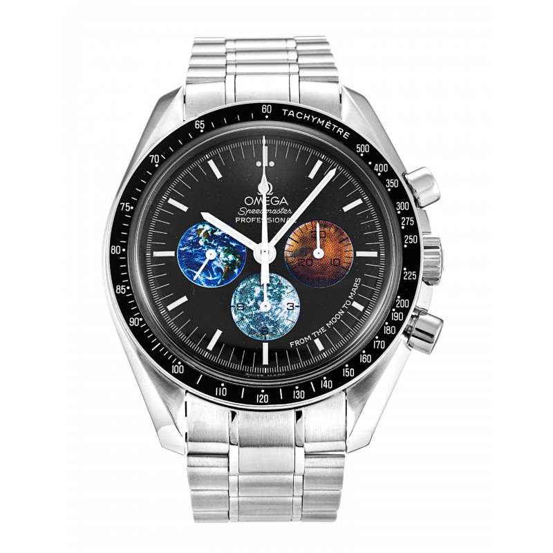 Black Dials Omega Speedmaster Moonwatch 3577.50.00 Replica Watches With 42 MM Steel Cases For Men