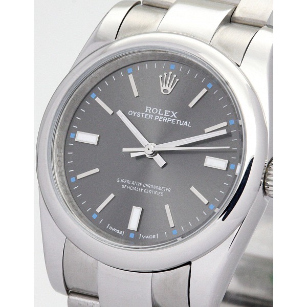 31 MM Black Dials Rolex Oyster Perpetual 177200 Replica Watches With Steel Cases For Women