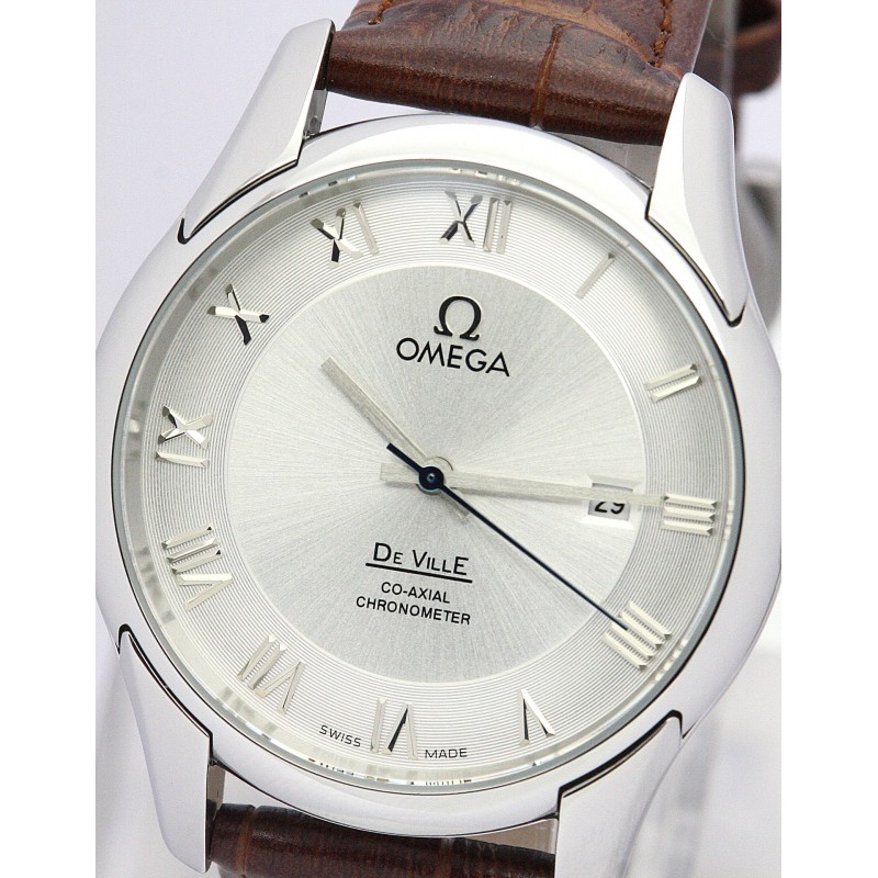 Silver Dials Omega De Ville Hour Vision Replica Watches With 41 MM Steel Cases For Men