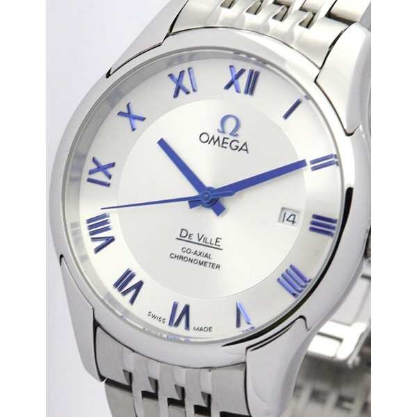 41 MM White Dials Omega De Ville Hour Vision Men Replica Watches With Steel Cases