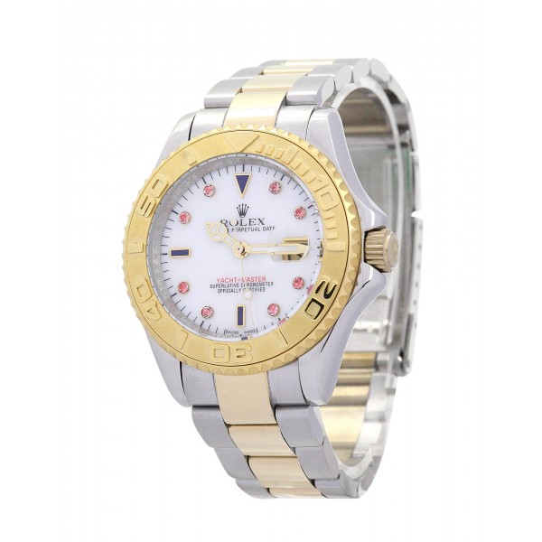 40 MM White Dials Rolex Yacht-Master 16623 Fake Watches With Steel & Gold Cases For Men